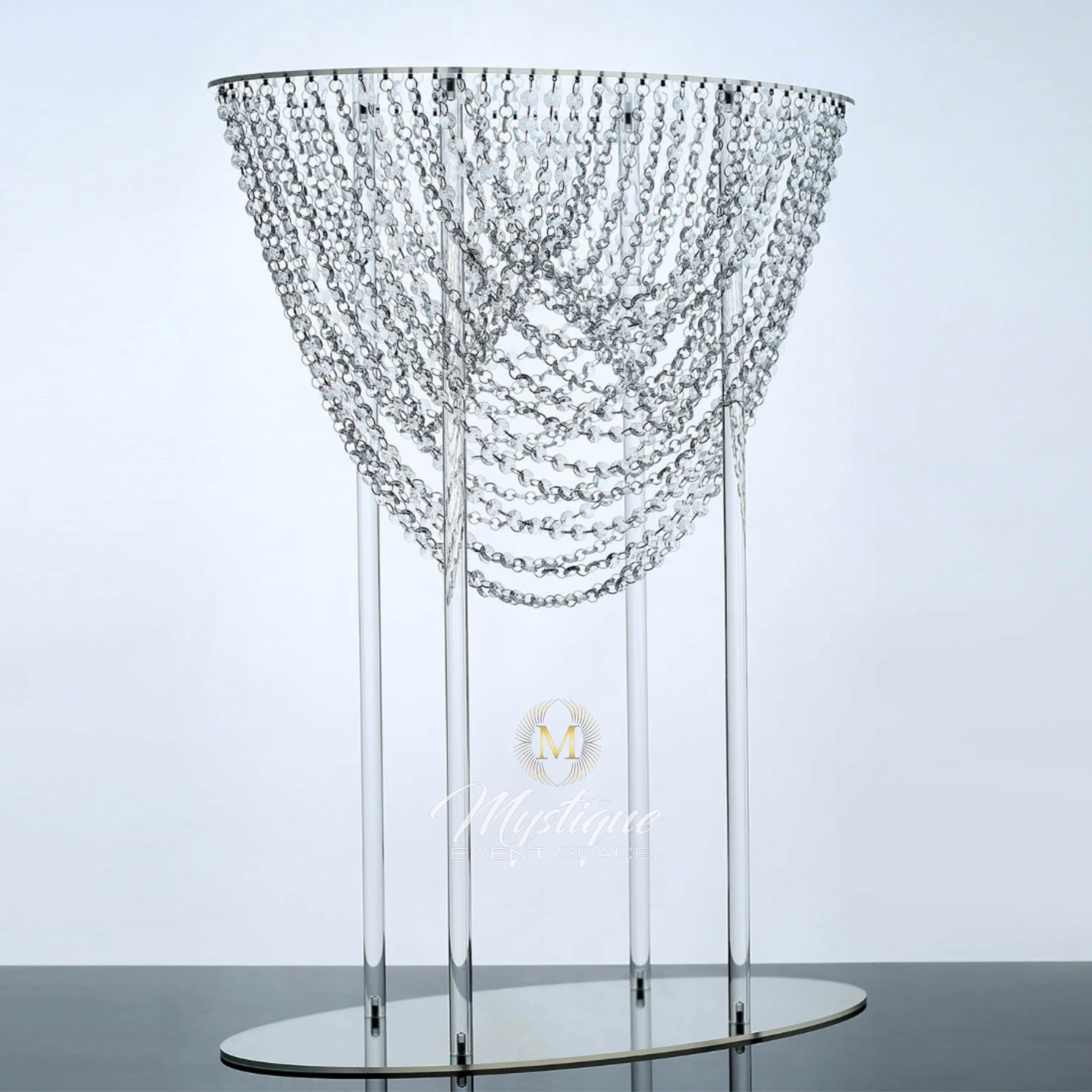 Crystal Drape Centerpiece Stand