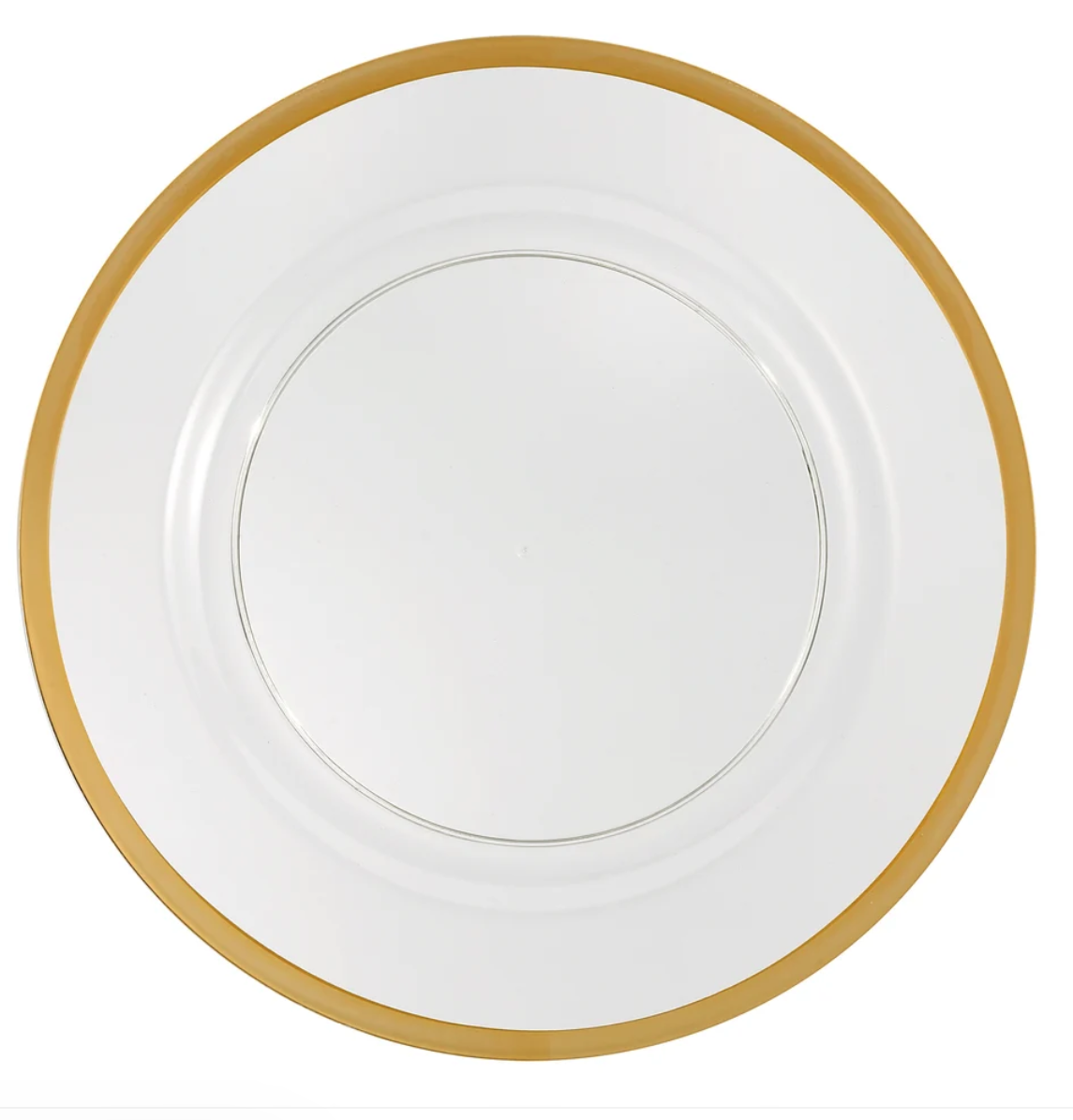 Clear Gold Rim Charger