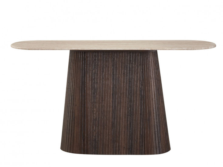 Evendale Console Table 1500 with dark wood fluted base
