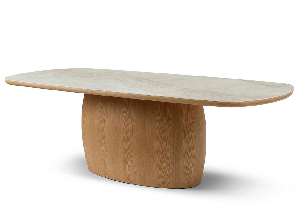 Avenstead Dining Table 2000 with wood pedestal base