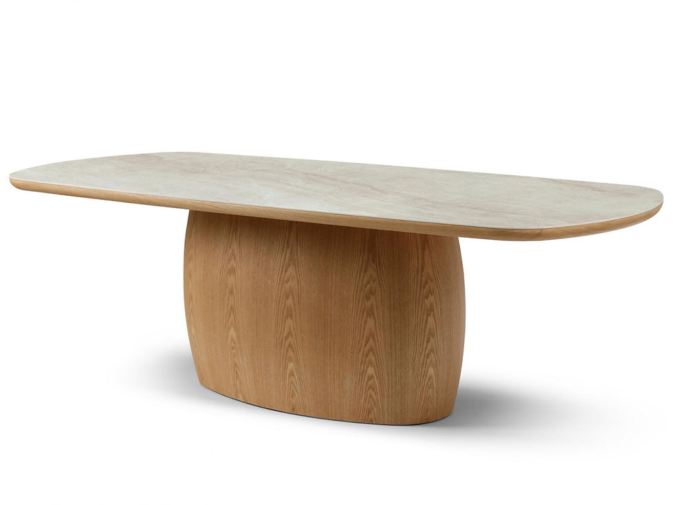 Avenstead Dining Table 2400 with oval pedestal base