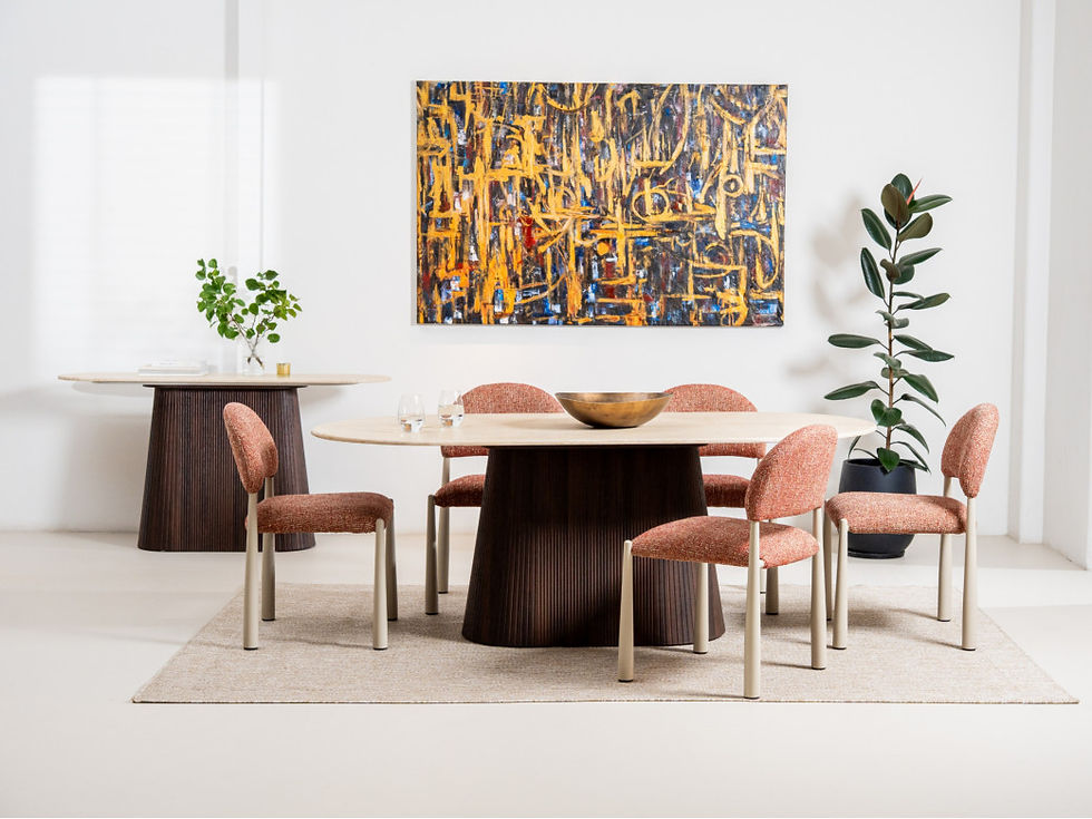 Evendale Dining Table 2000 with chairs in a modern room
