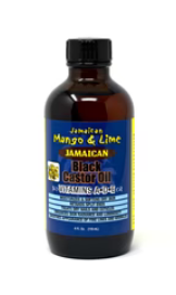 JML Black Castor Oil Vitamins A, D and E 4oz
