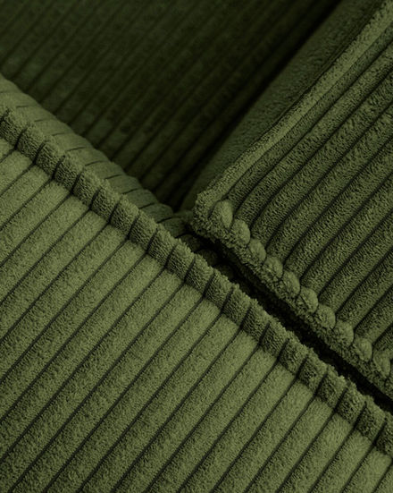 Green corduroy fabric detail for Sorvane 2 Seater Sofa