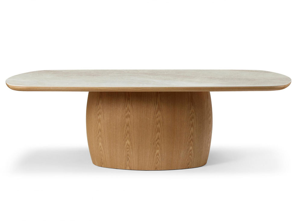 Avenstead Dining Table 2000 with ash veneer pedestal base