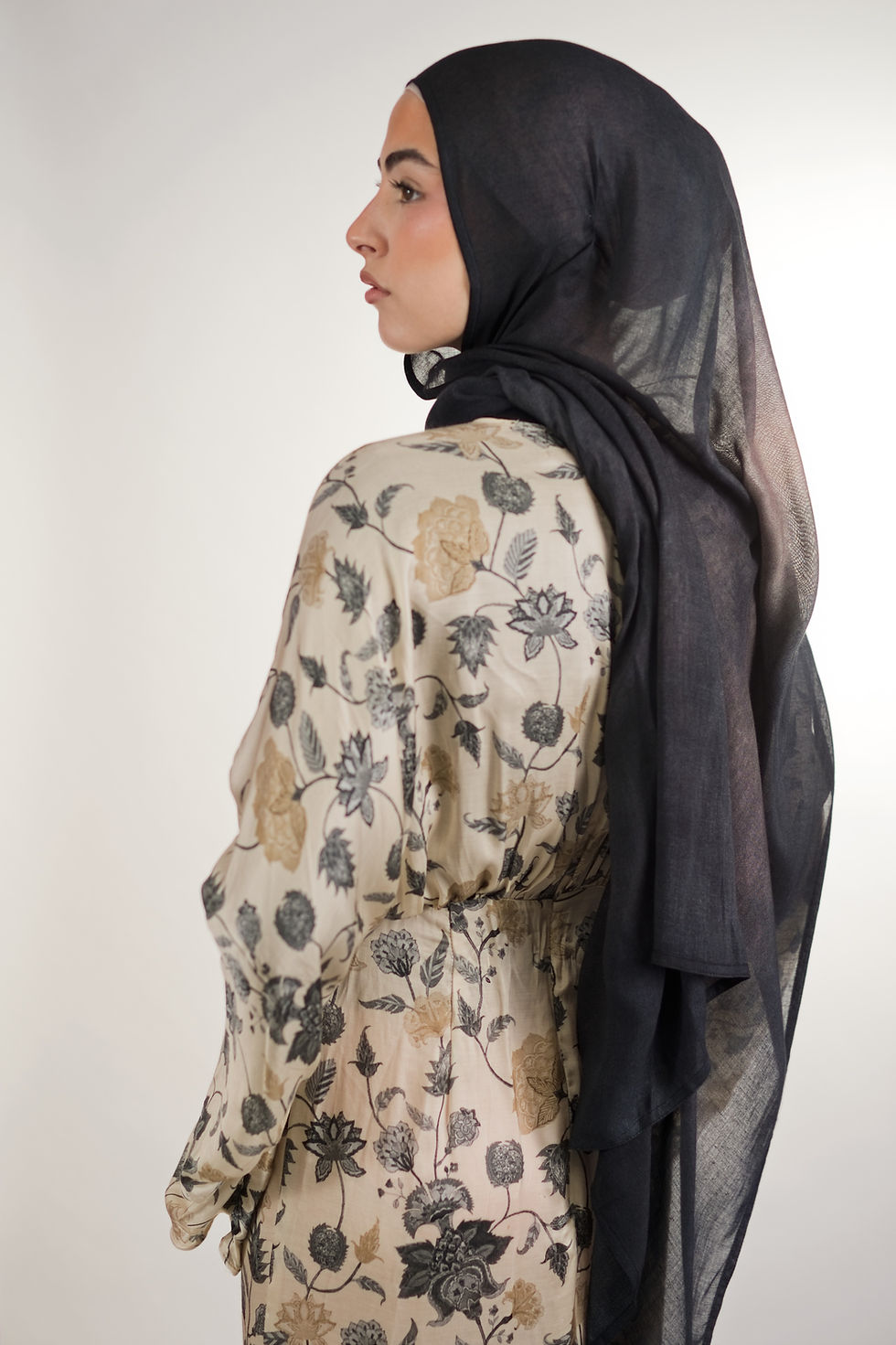 Thumbnail: Cream Floral Kaftan