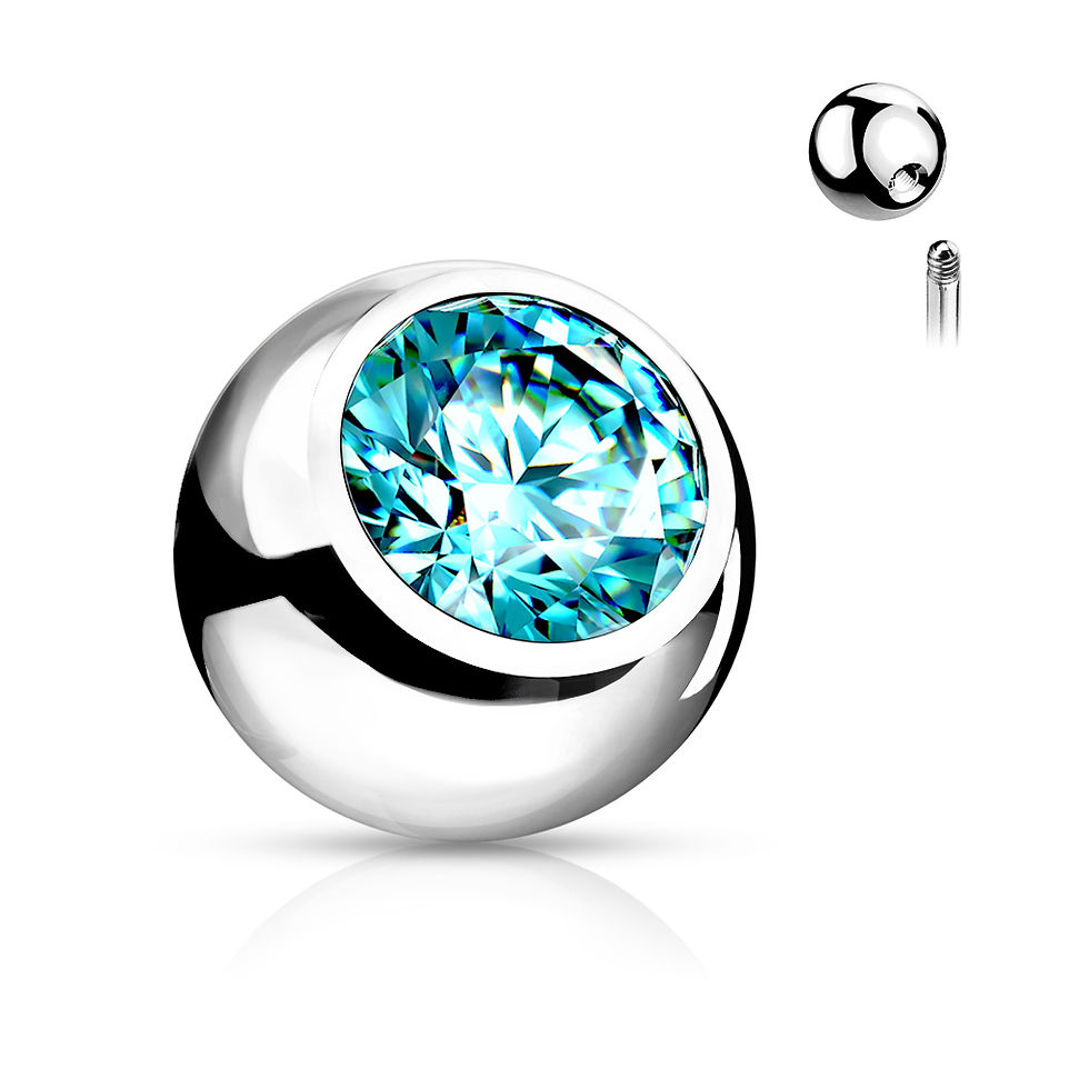 Thumbnail: Externally threaded gem balls