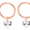 Thumbnail: 1 Pair Stainless Steel Gem Heart Sleeper Earrings