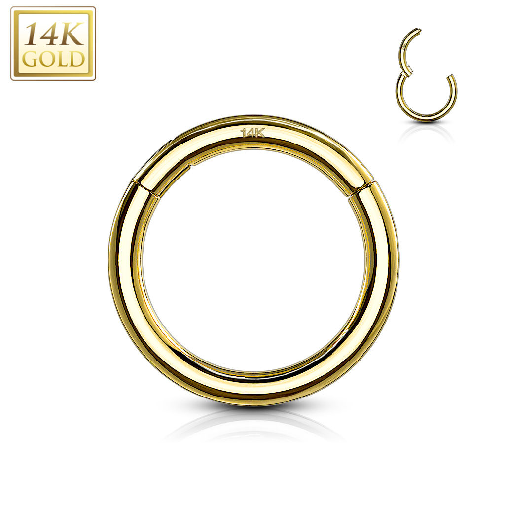14Kt gold hinged ring