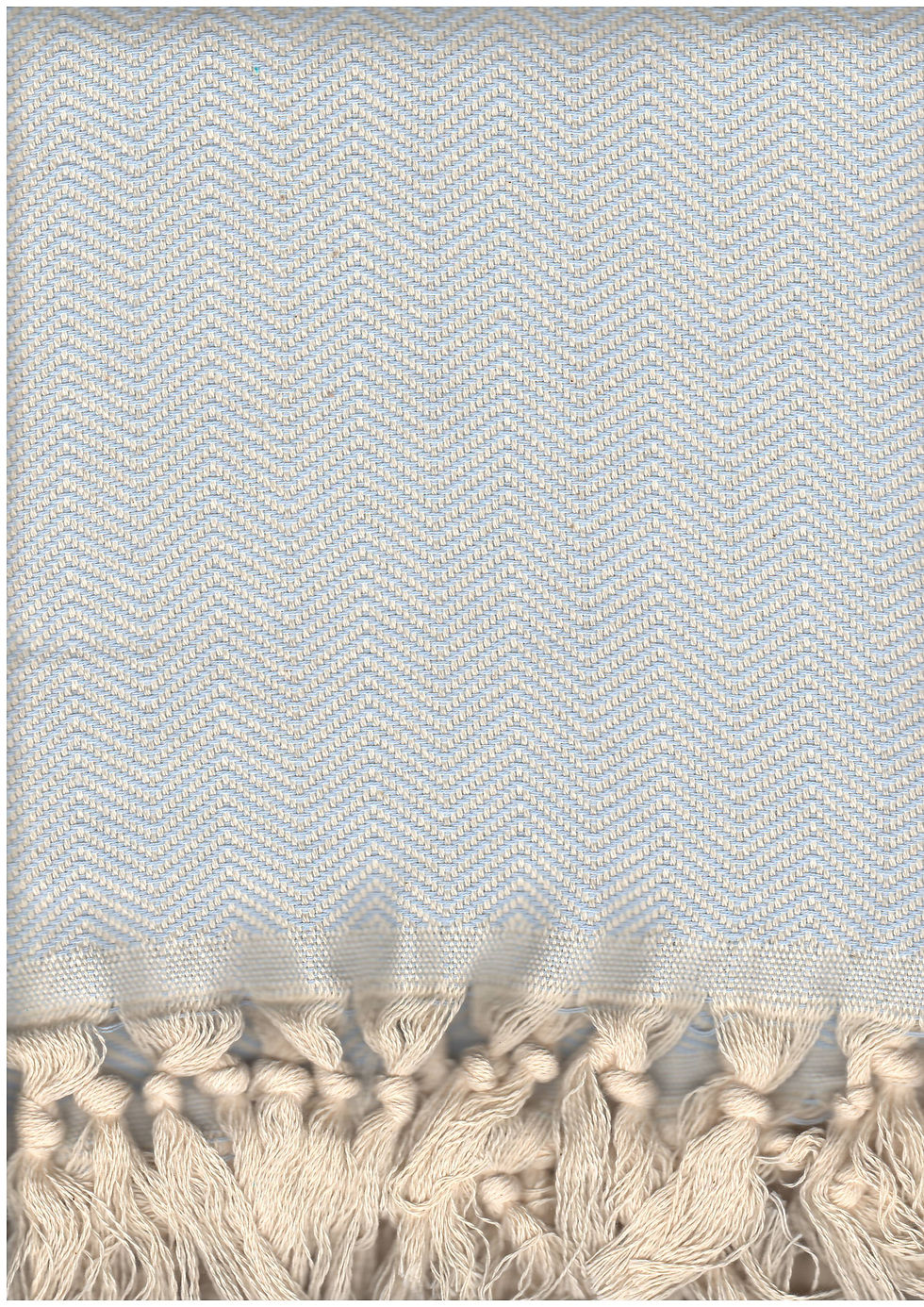 Herringbone Throw - soft blue