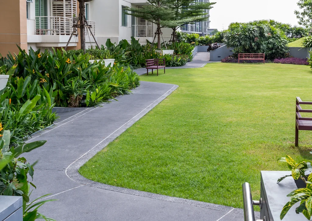 lawn mowing and garden maintenance