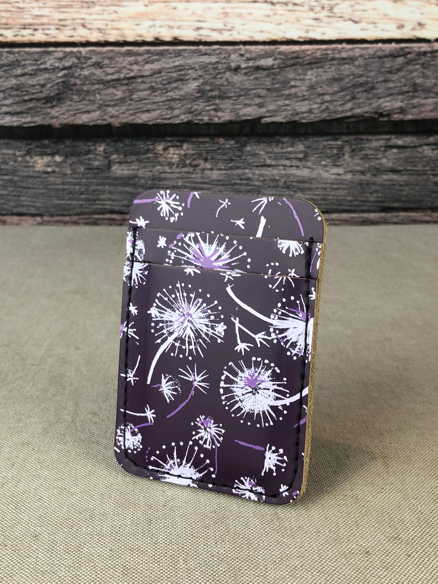 Purple Dandelion Card Slip