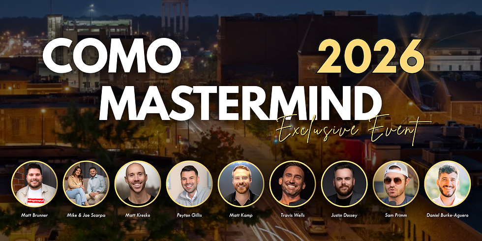 COMO MASTERMIND 2026, real estate conference, Columbia, MO, Missouri, The Walters Realty Team, EXP realty, real estate, conference, investors, brokers, realtors, real estate agents, st. louis, kansas city, jefferson city