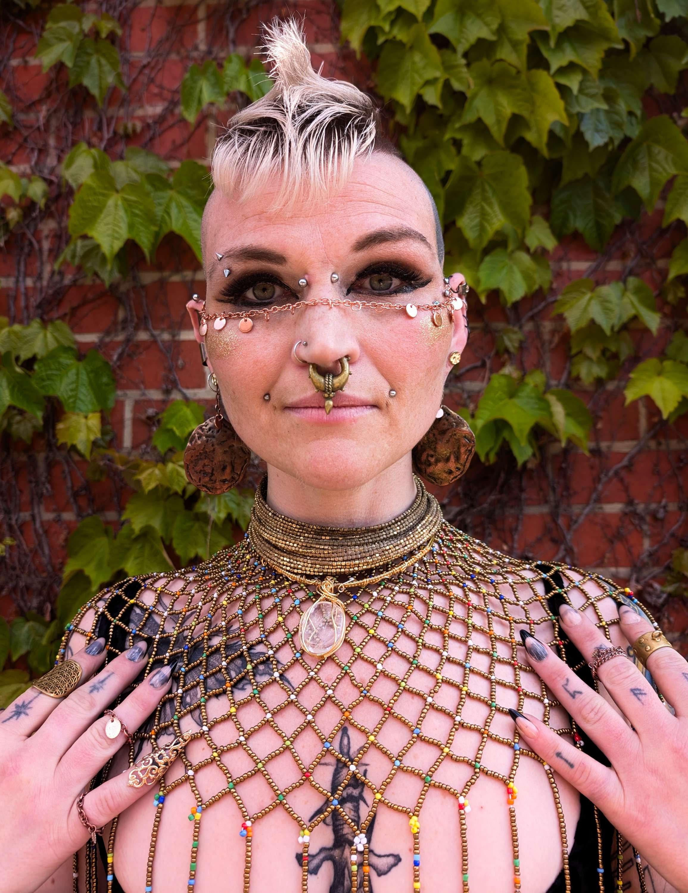 Meteorite Maiden Face Chain Unisex 