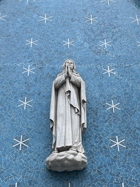 front saint mary statue