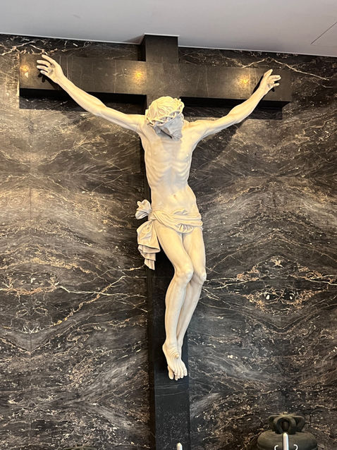 Tamatsukuri Church Osaka Cathedral St. Mary's Cathedral entrance, Christ statue