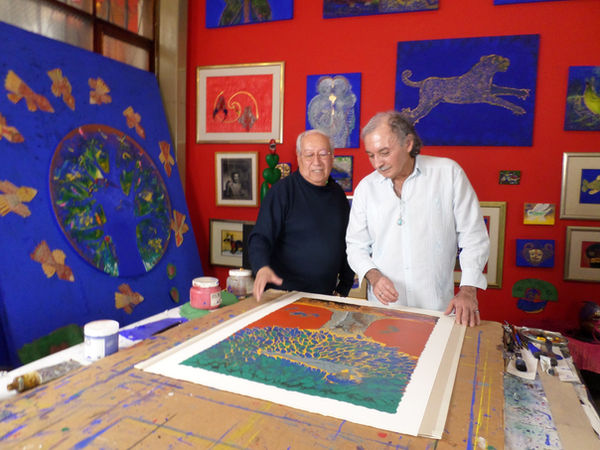 Analizandoobra Árbol de la vida del pintor Nelso Román, serigrafía pictórica manual realizada por Carlos Neyra, en 1997 a 1999, 2 años y cinco meses. 55 Colores dibujados con pincel directamente sobre el tamiz.jpg