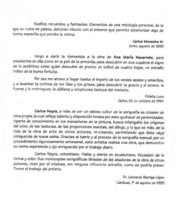 29 - 1994 - Críticas de arte. Exposición en la Flacso. Presencia de Colombia en Ecuador.jpg