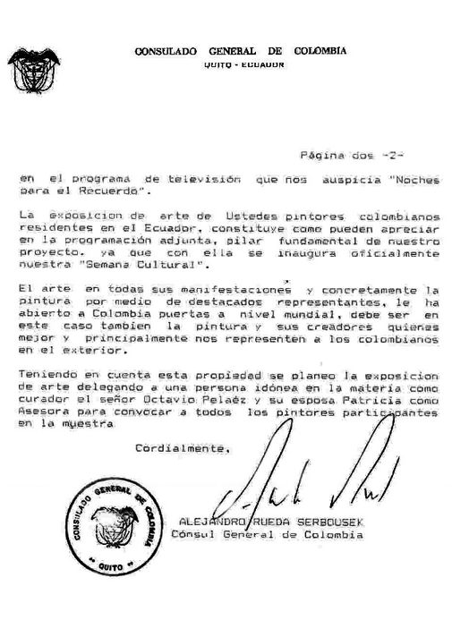 11- B - Proposito de proyectar una imagen positiva de Colombia en el exterior. El Cónsul General de Colombia en Ecuador Dr. Alejandro Rueda Serbousek en la semana Presencia colombiana en Ecuador. Octubre 2.jpg