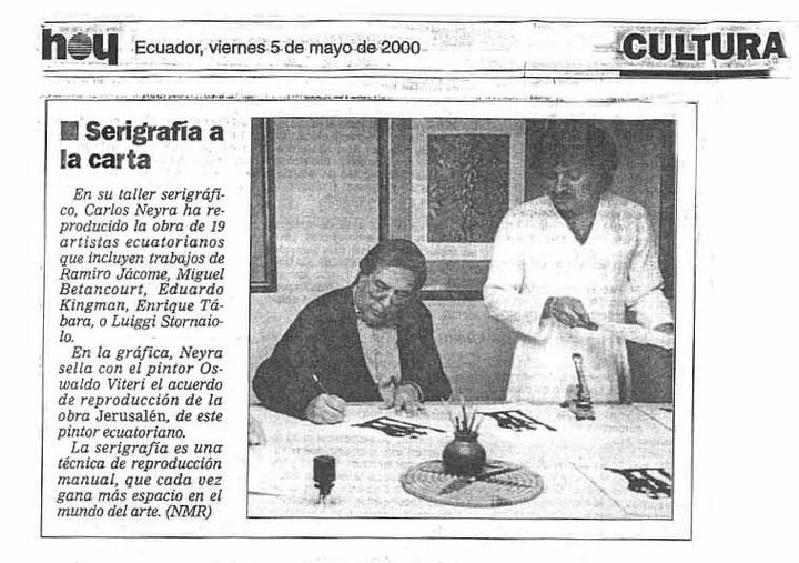 45 - OK - Viyteri - Baja - Serigrafía a la carta.Ceremina Notarial, obra Jerusalem de Oswaldo Viteri, firma ante Notario Dr. Roberto Dueñas,.jpg