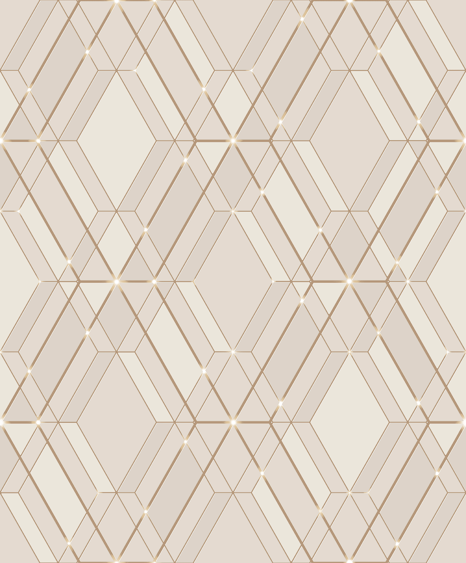 Papel de Parede Vinílico Reflets Geométrico Rosa