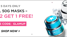 【GLAMGLOW 優惠】- 現凡購任何50G面膜即買二送一(優惠到12月16日)
