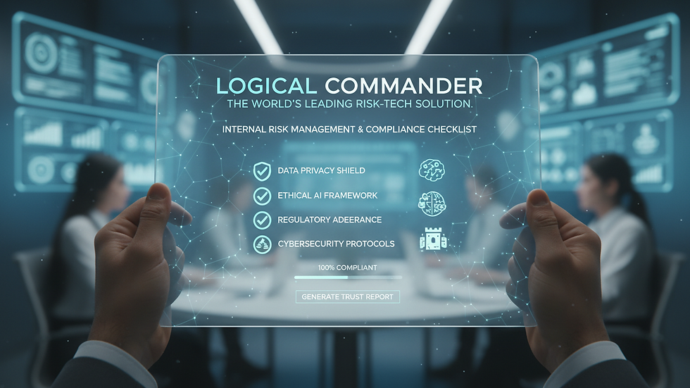 Profissionais de risco e compliance utilizando soluções Logical Commander para analisar riscos de capital humano