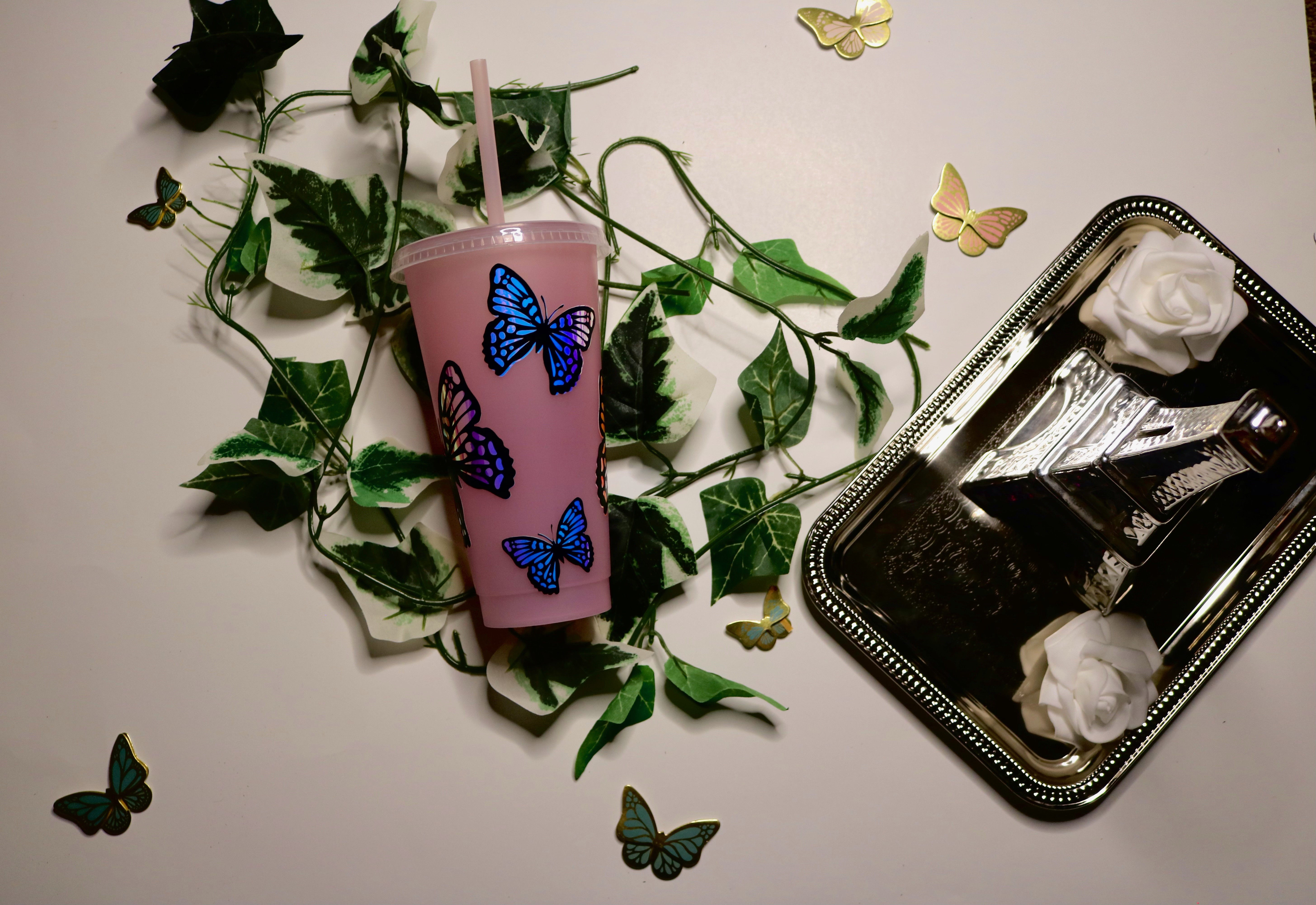 Holographic Butterfly Cup