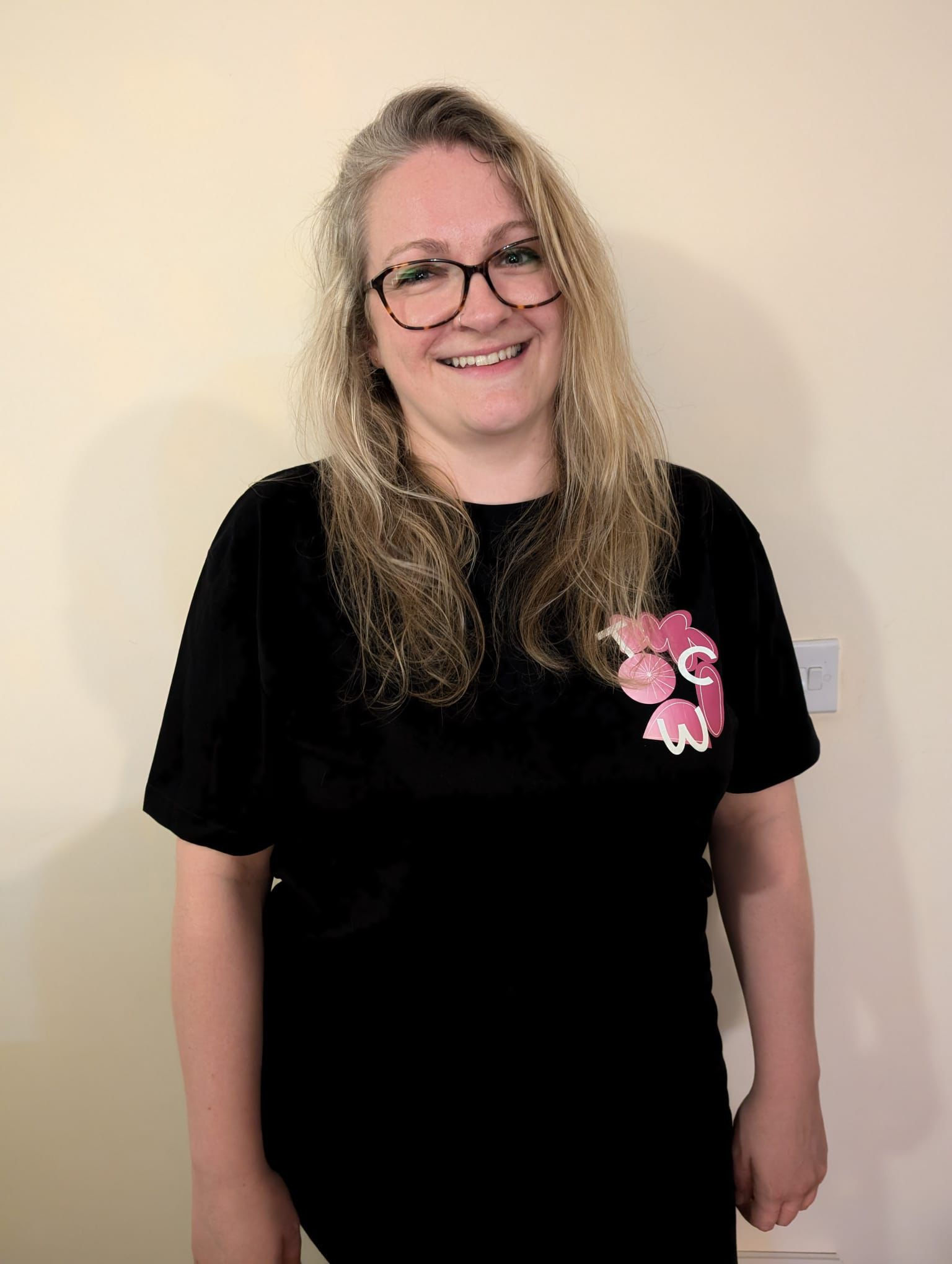 Caroline Dowsett 'There's no right way to have a body' Black T Shirt