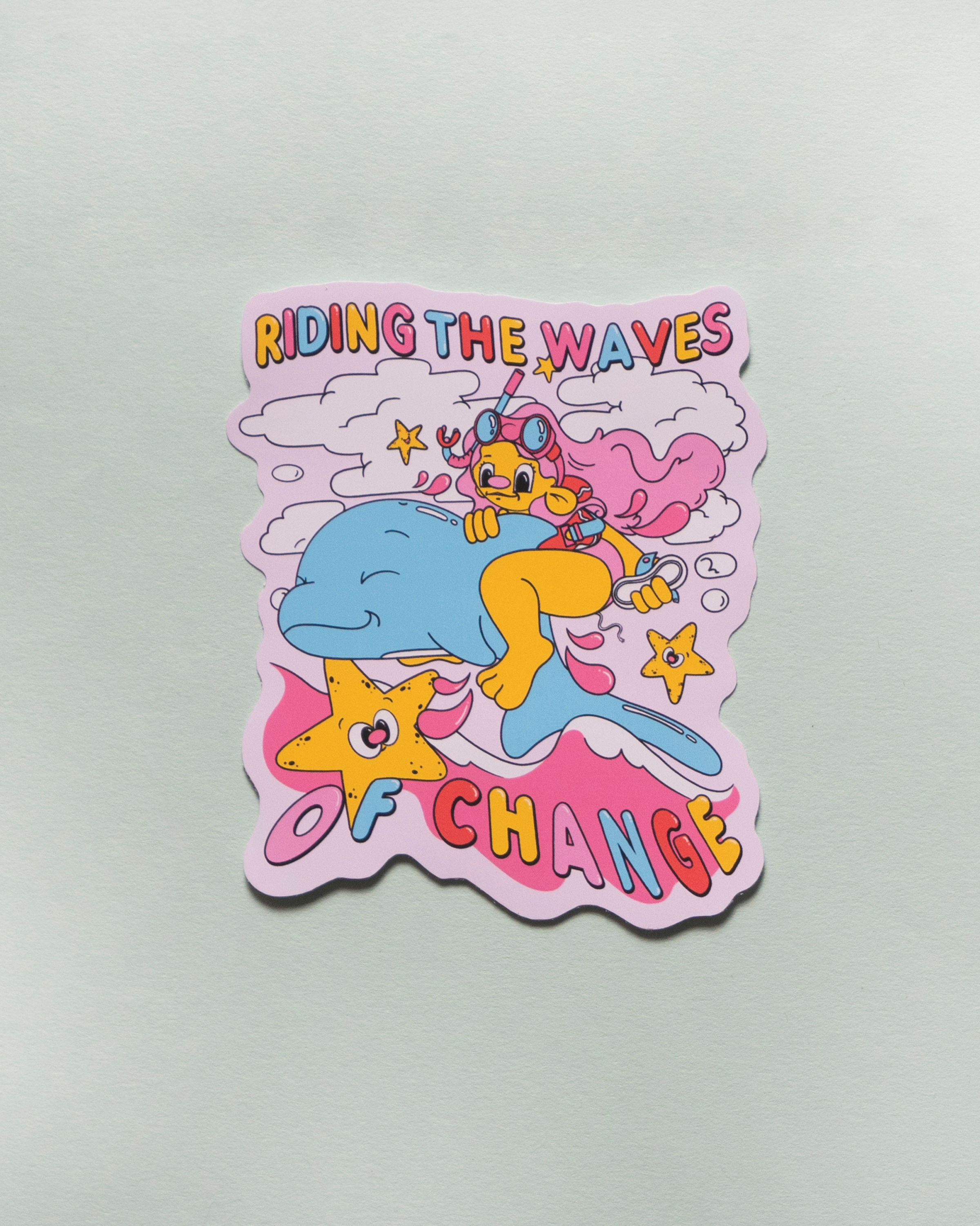 Bobbi Rae 'Riding the waves of change' sticker