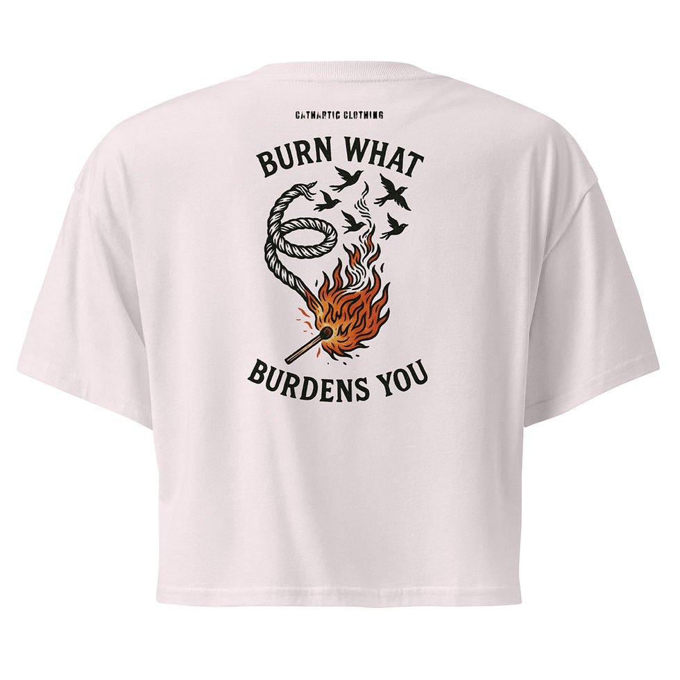 Thumbnail: Burn Your Burdens Women’s crop top