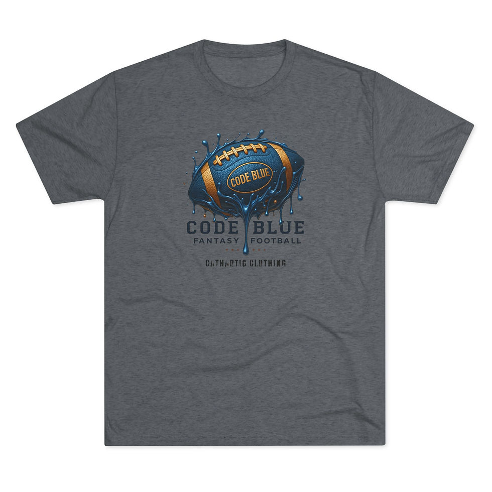 Thumbnail: Fantasy Football Tee, Code Blue Unisex Crew Shirt, Gift for Sports Fans.