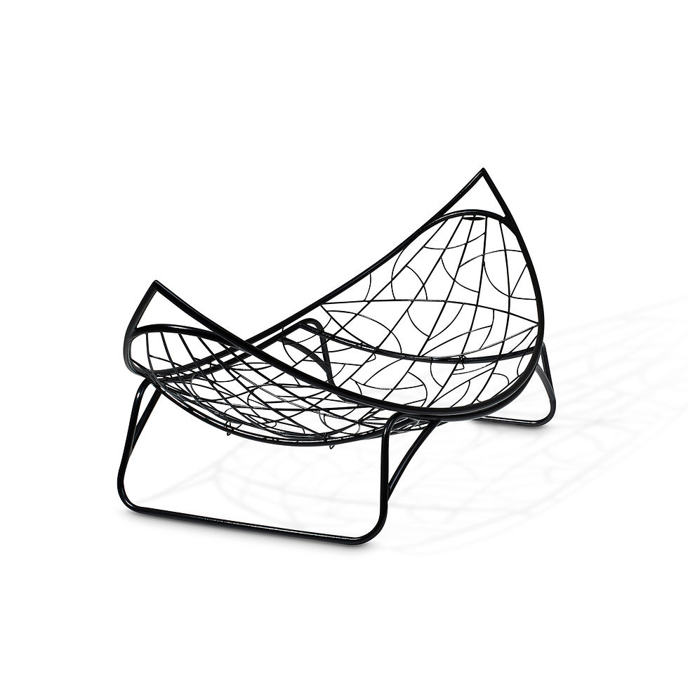 Thumbnail: The Melon Lounger  / Hammock on a base stand by Studio Stirling