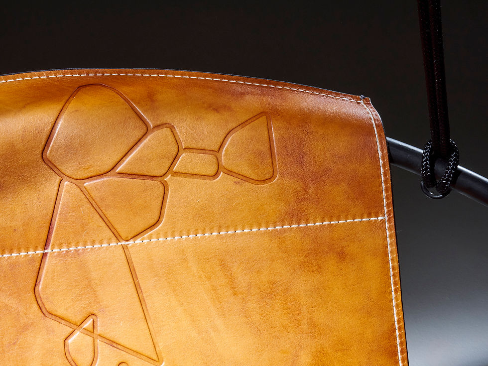 Thumbnail: Sling Embossed Geometric Patterns Hanging Chair by Studio Stirling
