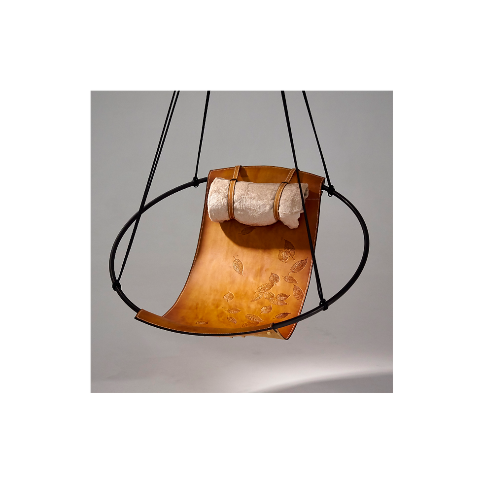 Thumbnail: Sling Embossed Leaves Hanging Chair by Studio Stirling