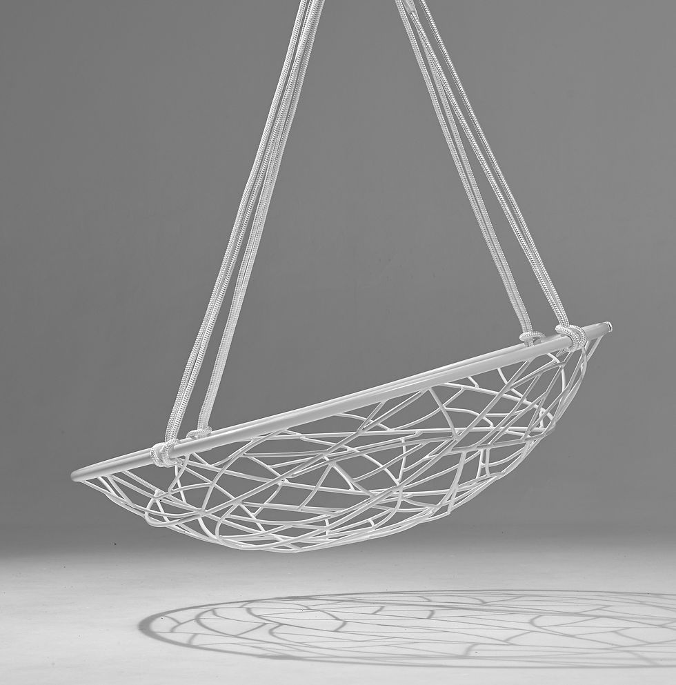 Thumbnail: Basket Twig Patterned Hanging Swing Chair by Studio Stirling