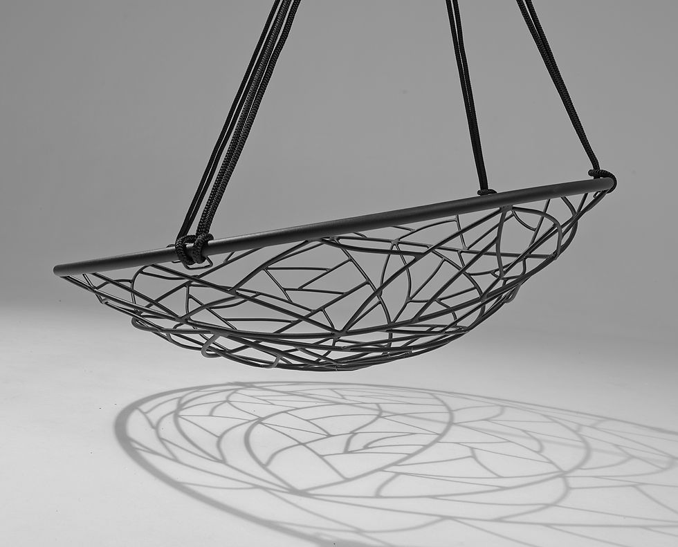 Thumbnail: Basket Twig Patterned Hanging Swing Chair by Studio Stirling