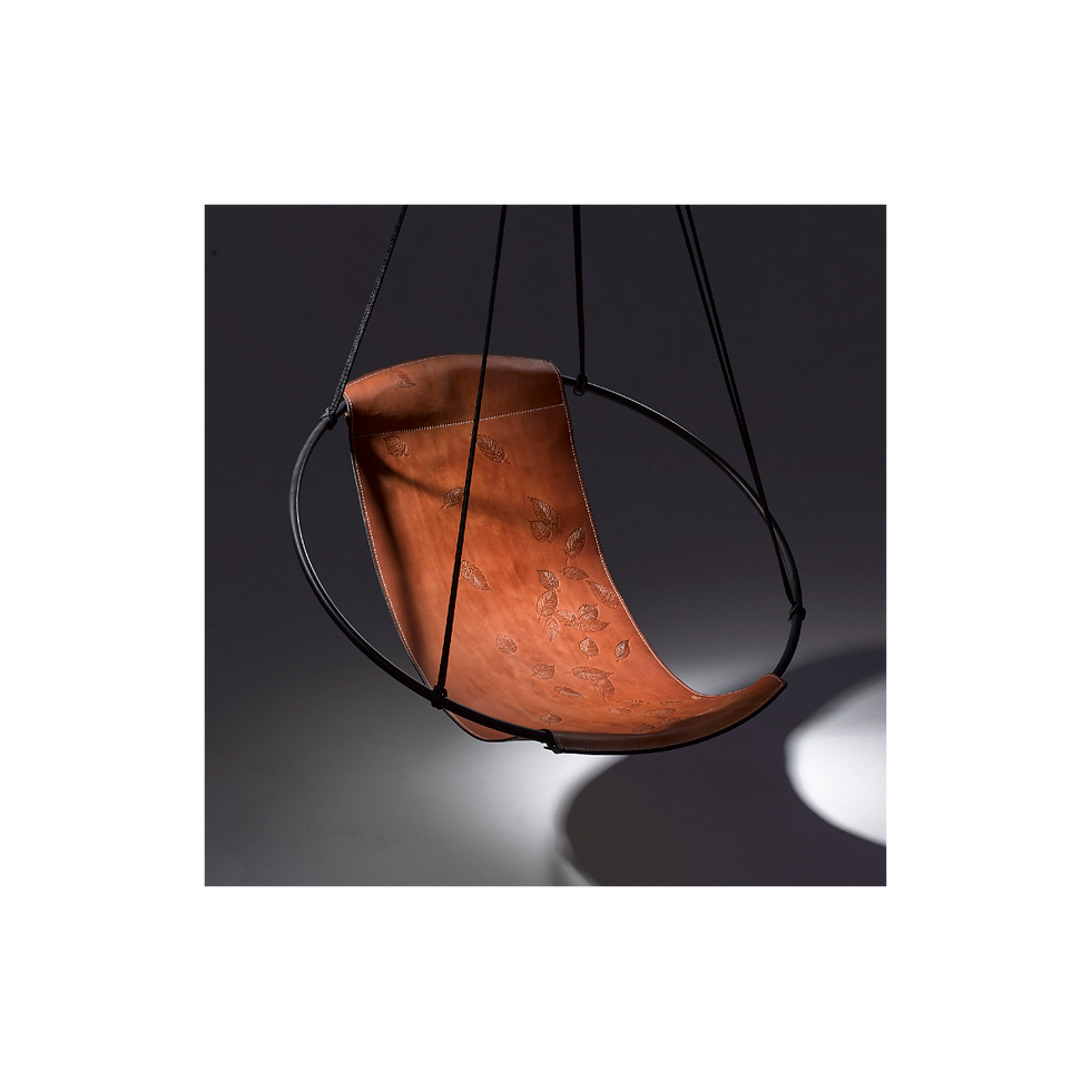 Thumbnail: Sling Embossed Leaves Hanging Chair by Studio Stirling