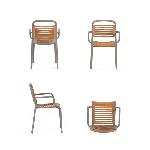 Thumbnail: Marumi Teak Armchair by EGO Paris