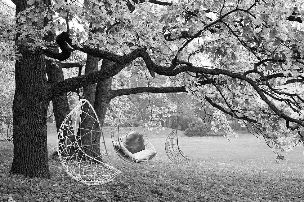 Thumbnail: Nest Egg, Twig Pattern, Hanging Swing Chair by Studio Stirling