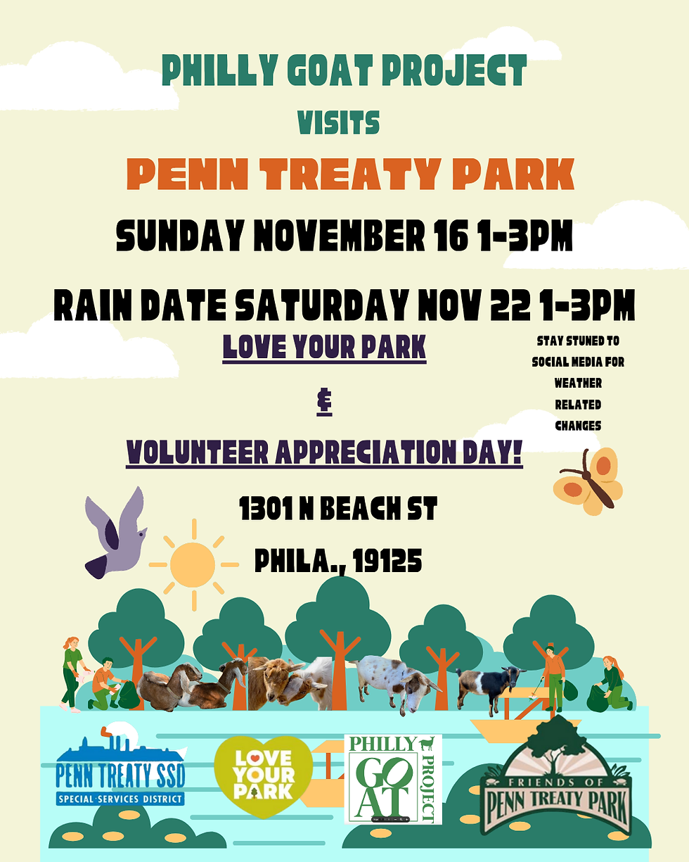 Volunteer Appreciation and Love Your Park at Penn Treaty Park