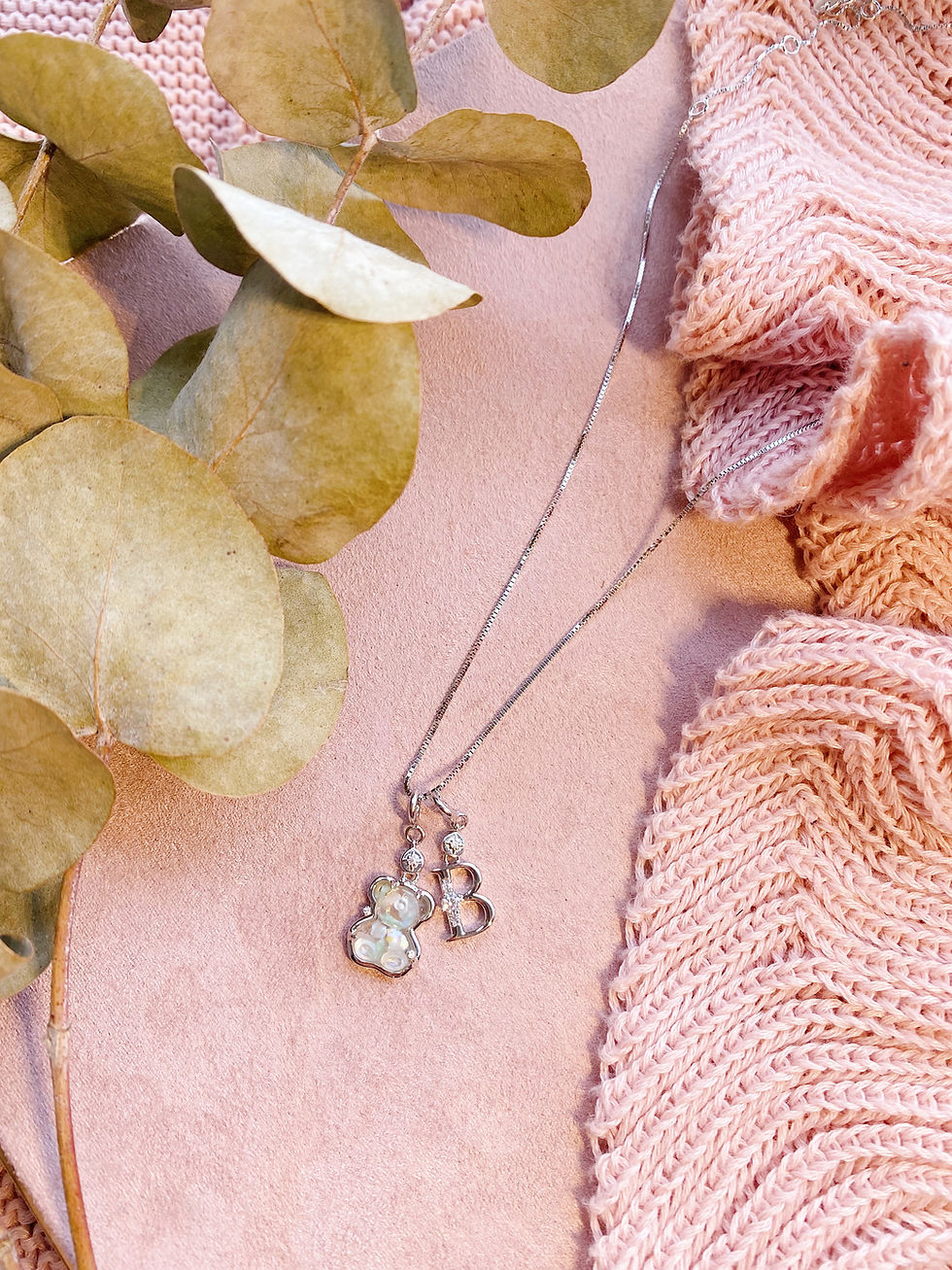 Thumbnail: Signature Necklace with The Bear charm & Shinny Initial