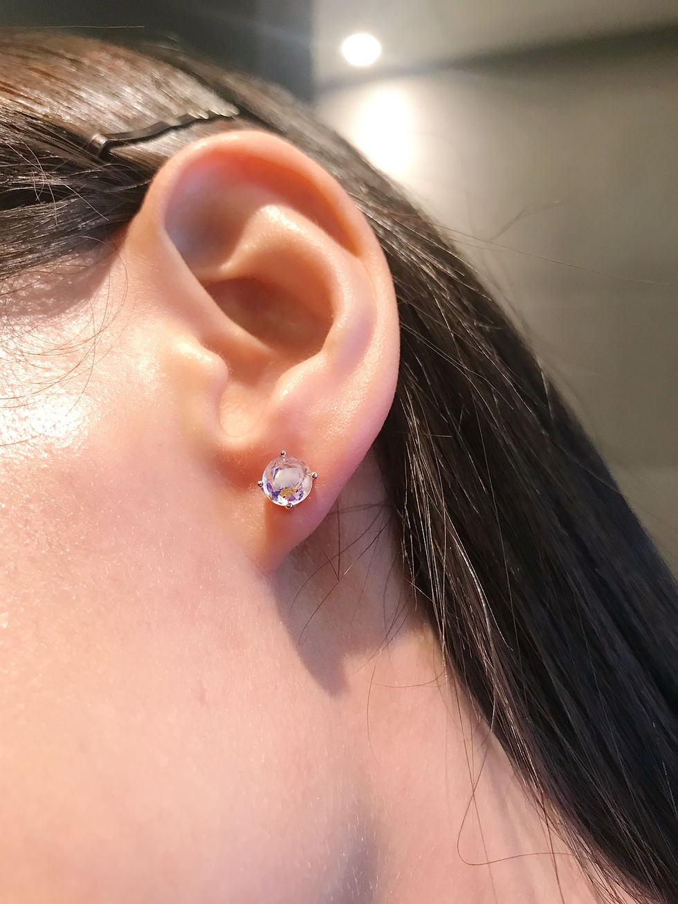 Thumbnail: BreastmilkGems Round 6x6 Earrings