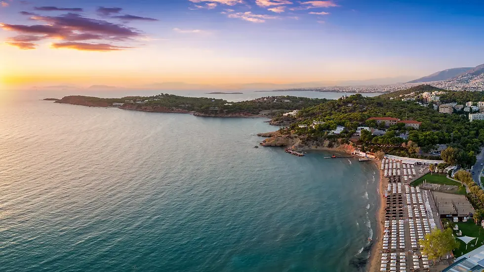 Aerial view of Astir Beach