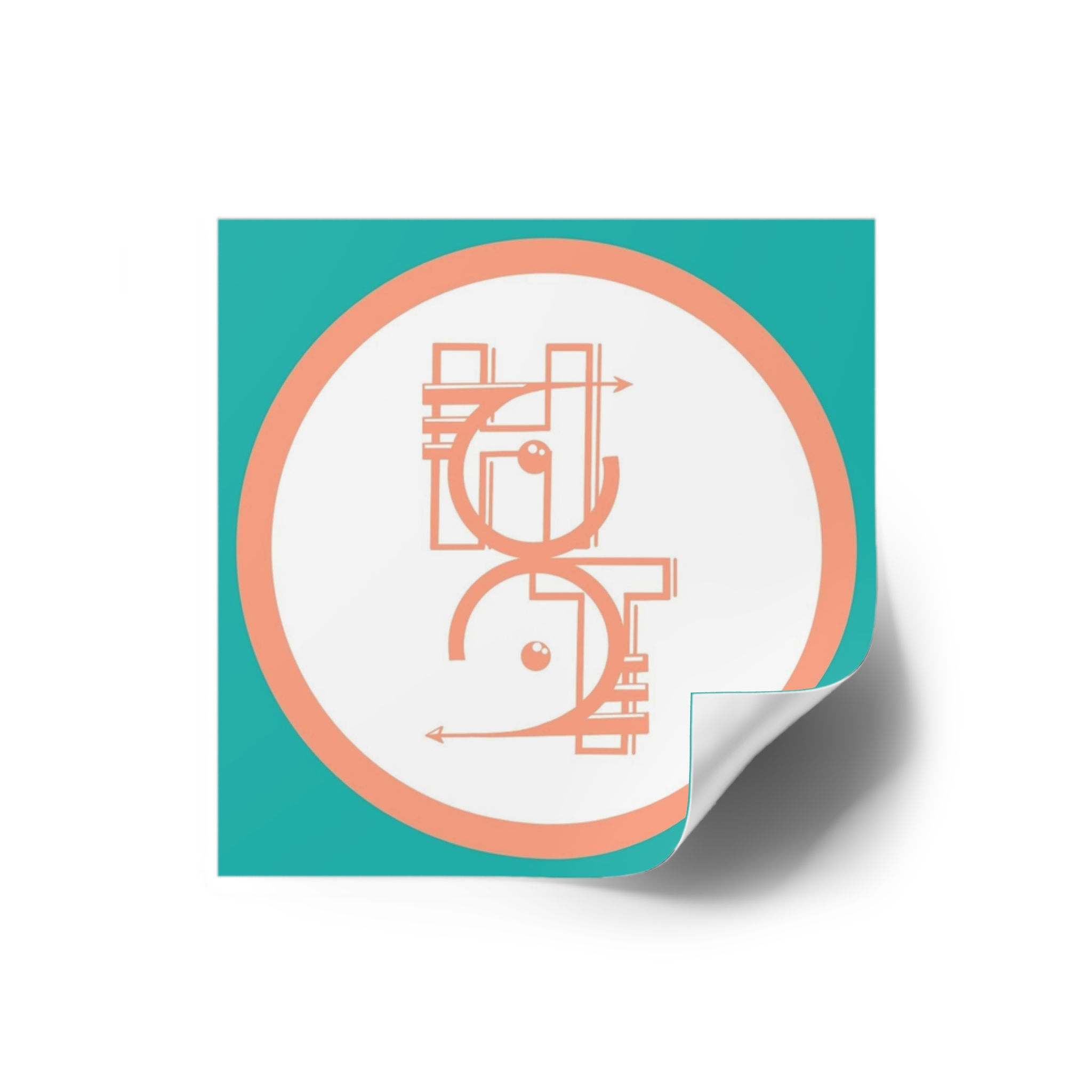 Trendy Geometric Square Stickers - Indoor/Outdoor Décor