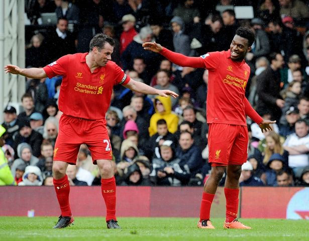 carragher and sturridge dancing