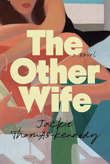 Book cover of "The Other Wife" by Jackie Thomas-Kennedy: abstract art of people in muted tones, large yellow text.