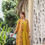 Thumbnail: Mustard yellow printed overlay dress 