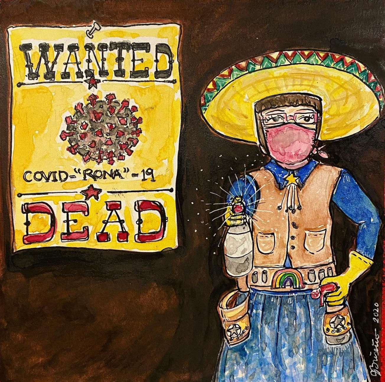 Wanted Dead or alive Covid Sticker