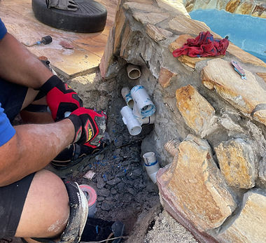 Broken pool pipe repair
